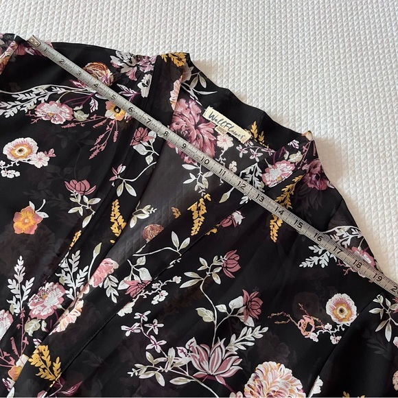 Wallflower Floral Boho‎ Kimono Black Size Small - Picture 6 of 8